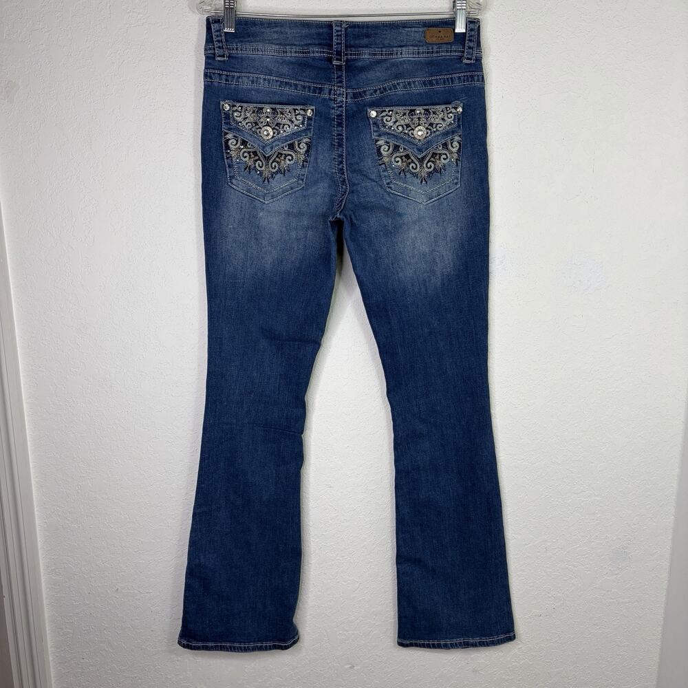 Gemma Rae Flare Jeans Size 11/30, Embellished Pockets, country girl, western